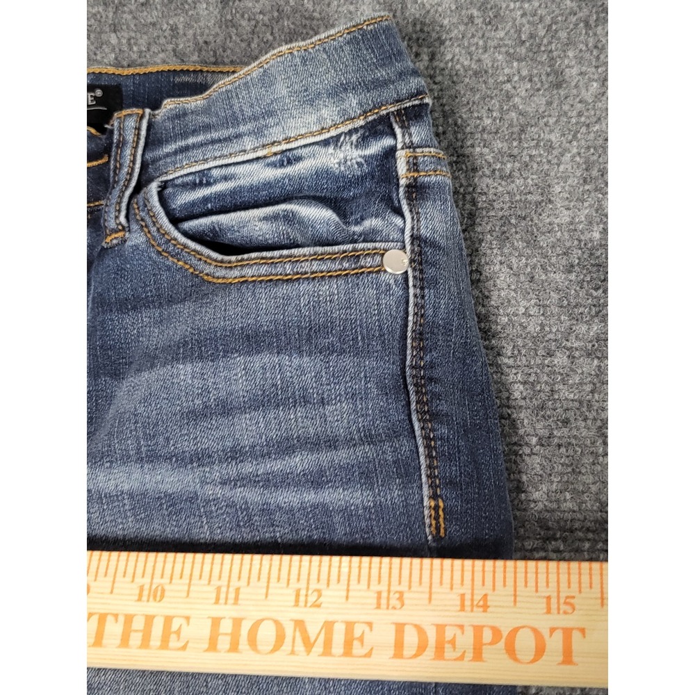 Judy Blue Straight Fit Distressed Denim Jeans Women Juniors Size 1/25 School - Picture 10 of 10